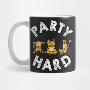 Party Hard Cats Yoga Mug